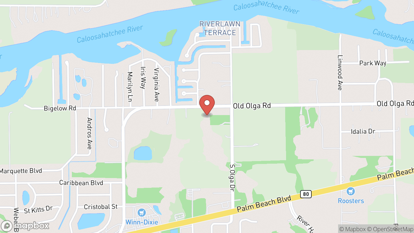 Map showing where Organic Gardening in SWFL 101 - September Session meets