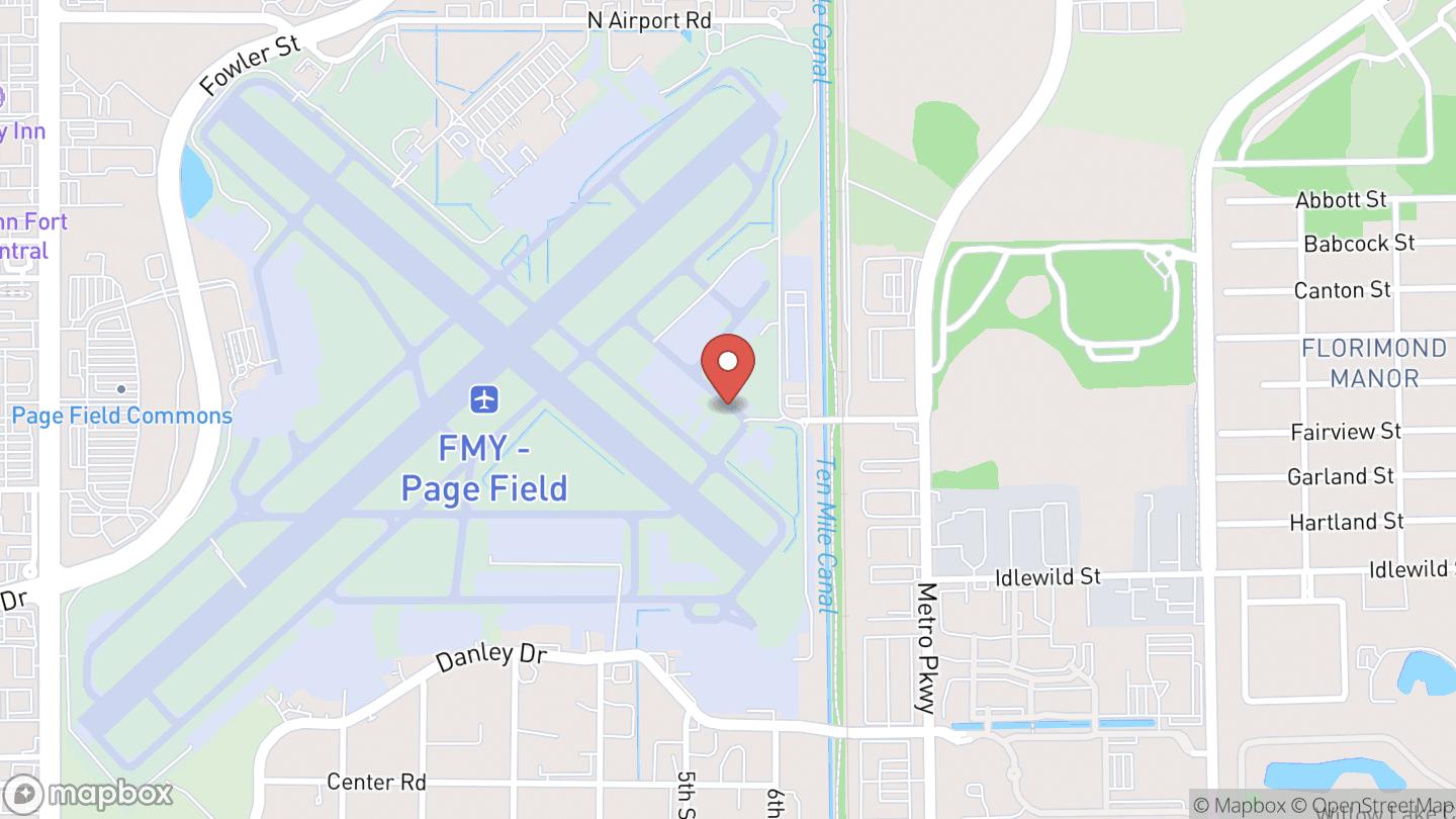 Map showing where Flight Instruction meets