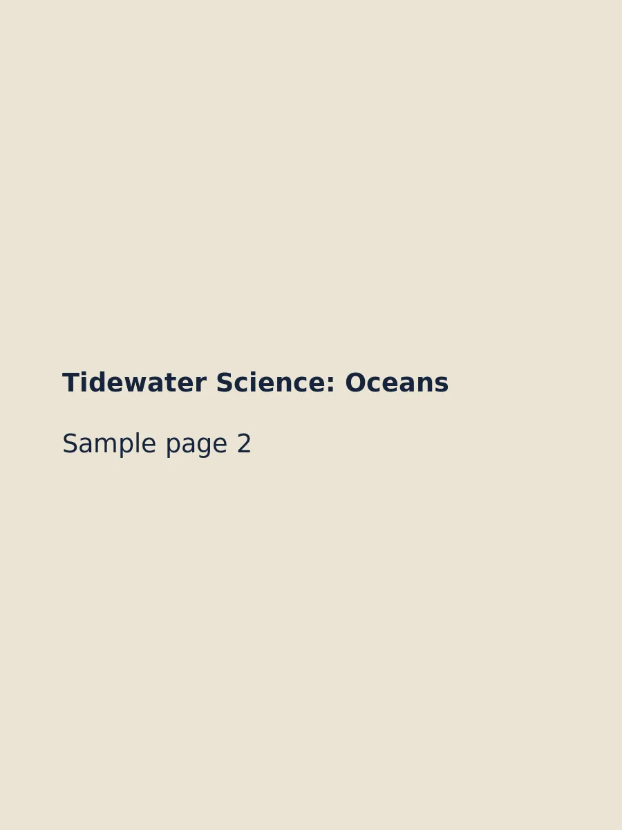 Sample page 2 from Tidewater Science: Oceans